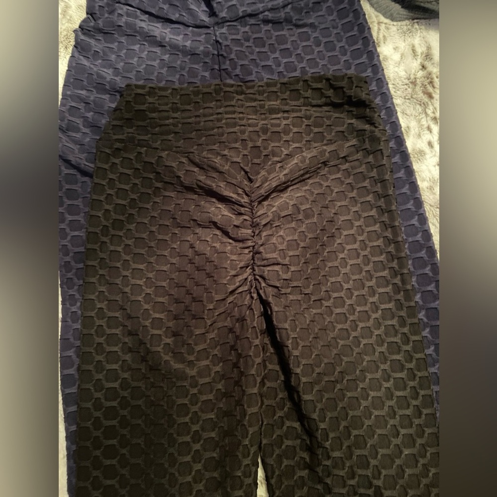Textured Black/Navy Pants (2)